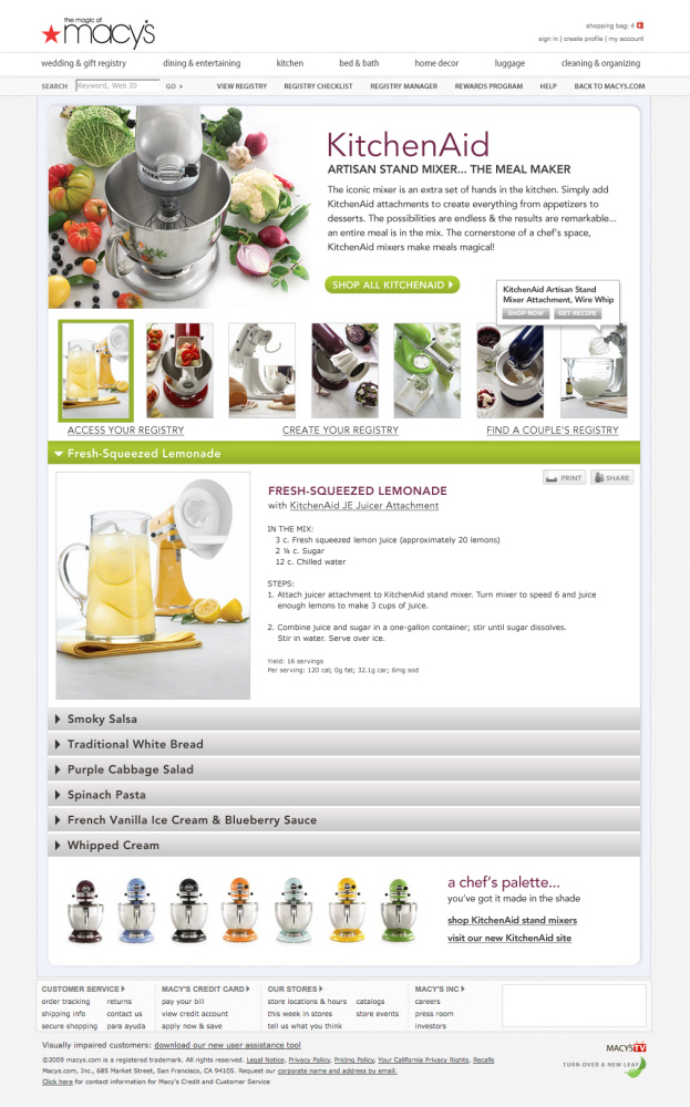 An upload by Laura Burrett on Coroflot to the project Macy's Online