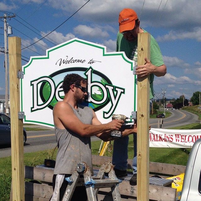 Town of Derby Signs by Brendan Hunt at