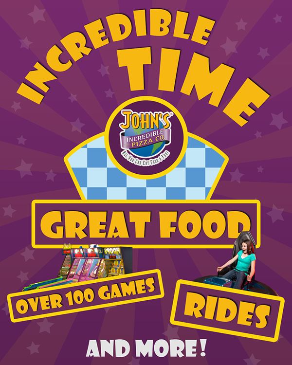 John's Incredible Pizza C.O. Posters by Jake Thomas Warrilow at