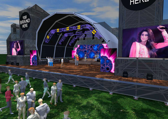 An Outdoor Music Festival Stage Design by Ryan Dunbar at 