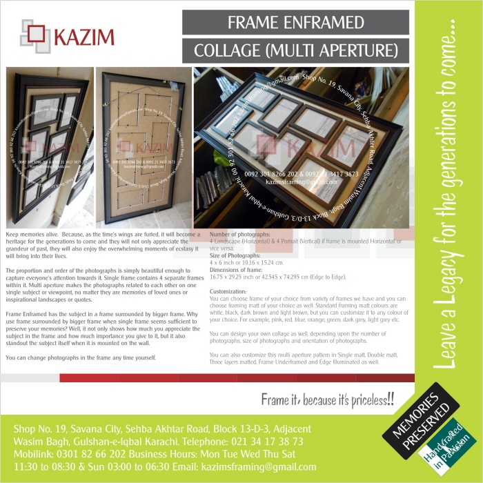An upload by Khurram Kazim on Coroflot: to the project Frame Enframed