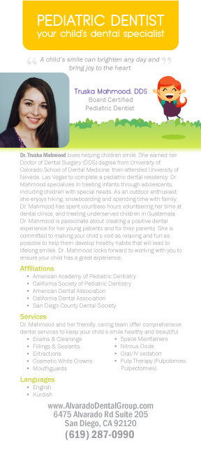 Paediatric Rack Card Pediatric Dentist Rack Card by Erin Seidel at Coroflot.com