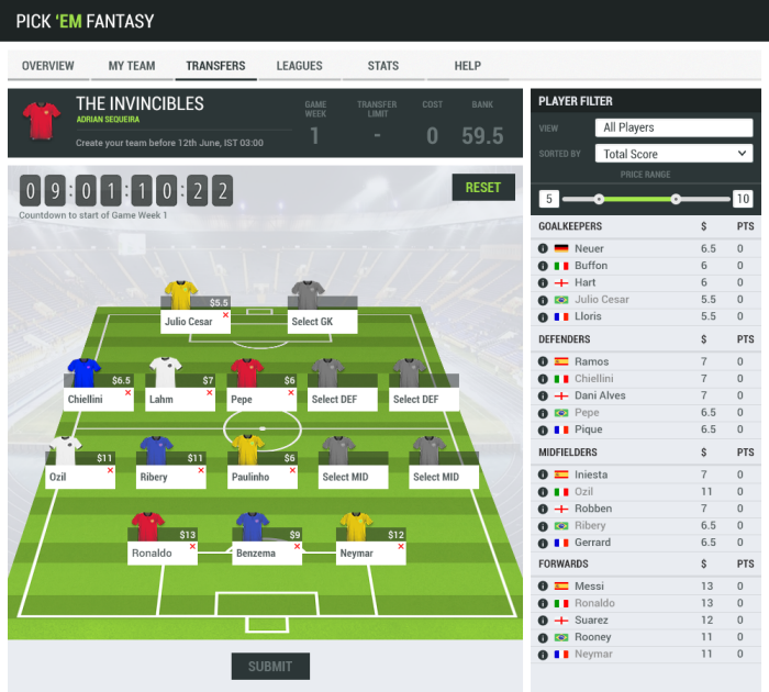 Pick Em Fantasy by Tejas Shankhpal at