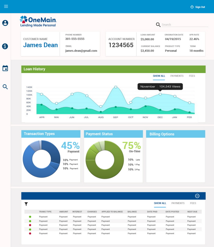 Transaction History - Angular App Design (POC) by Kristen Lohman at ...