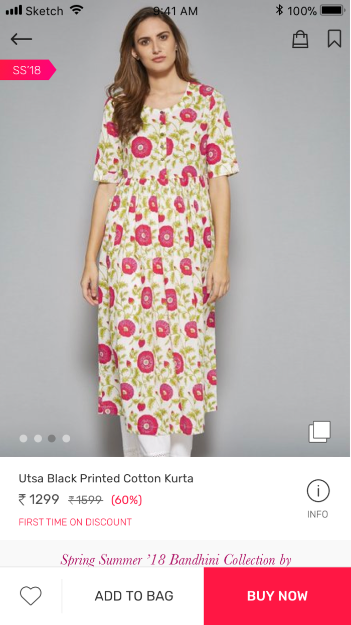 PLP / PDP - App Design by Amit Ray at Coroflot.com