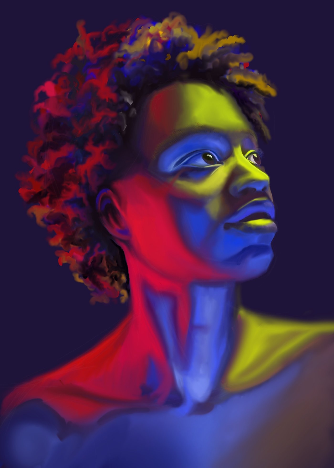 Contrast Portrait in Procreate. by Sofia Krupnikova at Coroflot.com