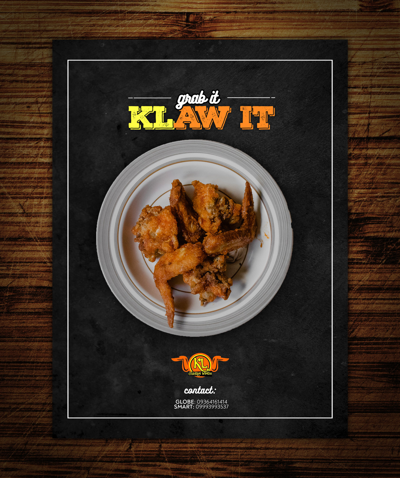 KL Wings menu redesign by Jaydee Alberto at