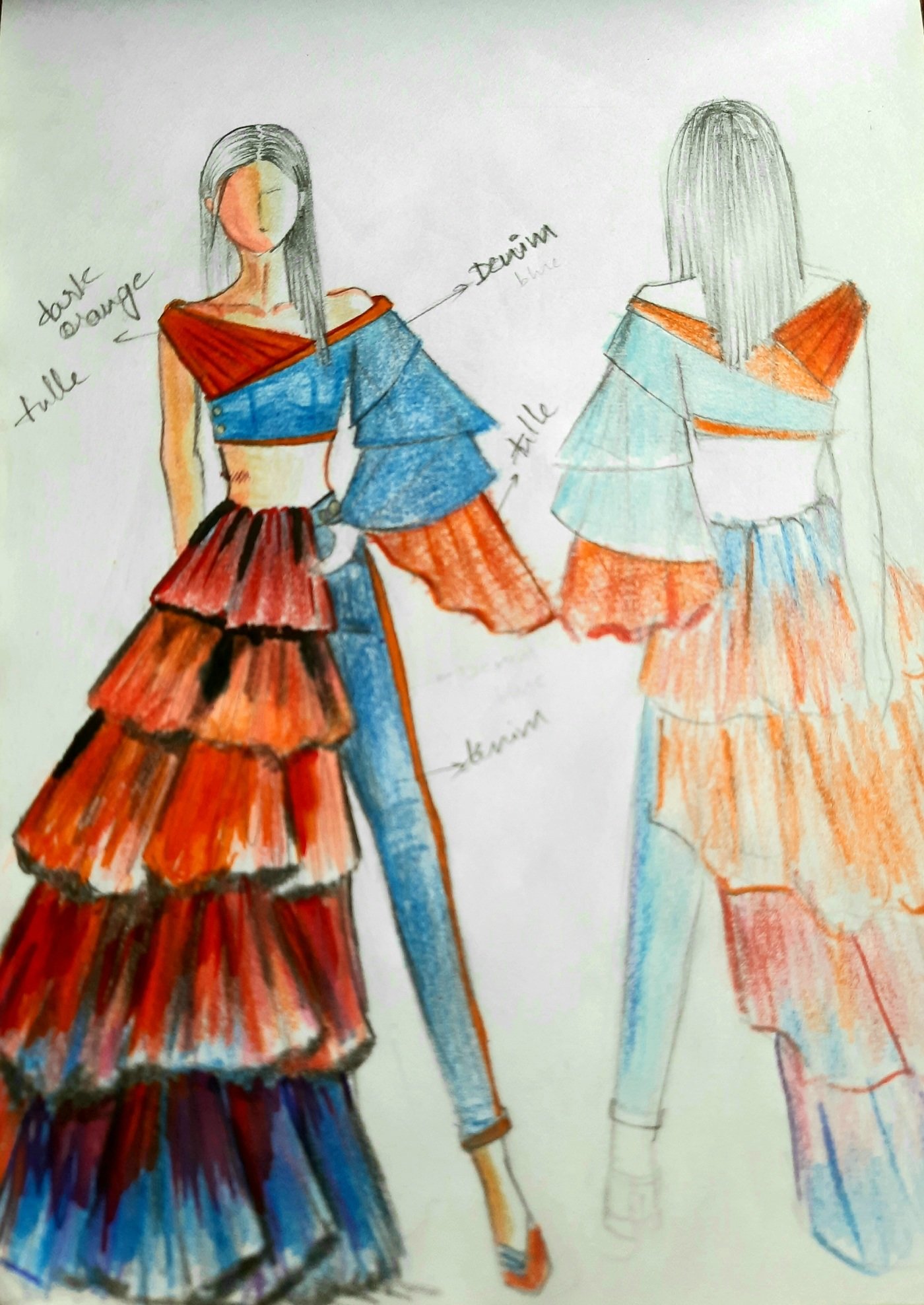 Fashion Illustration by DAYEETA SAHA at Coroflot.com