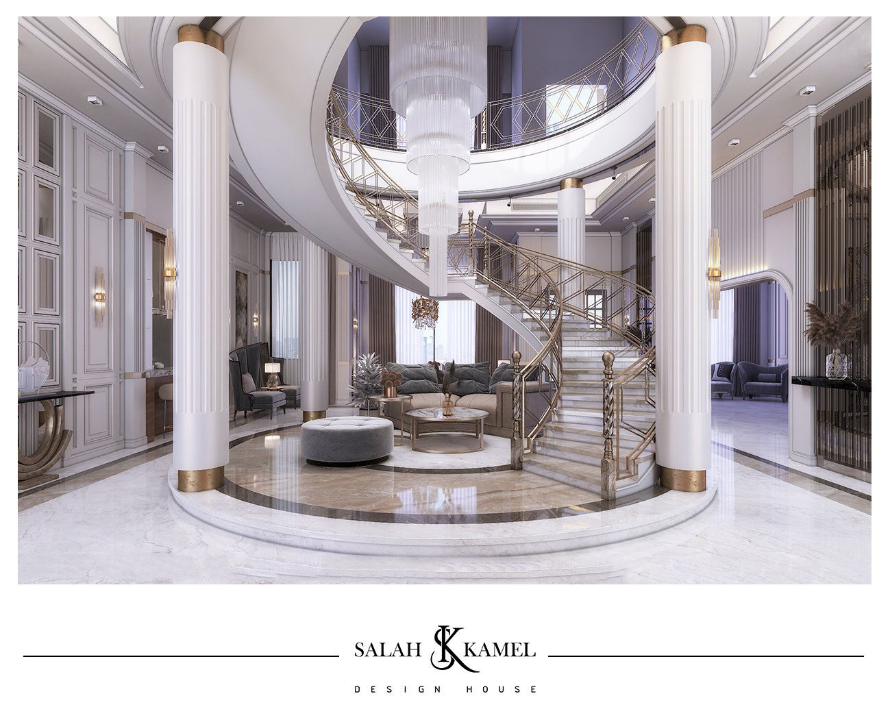 villa main hall , and Majlis design by najla al-sheikh at Coroflot.com