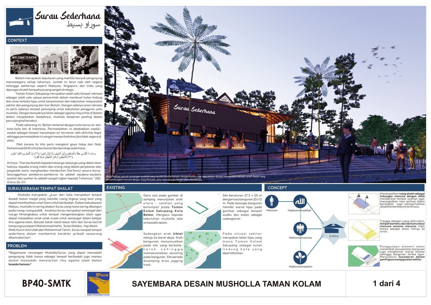 Sayembara Desain Mushola Taman Kolam Sekupang Batam by Akhdiat Iqbal ...