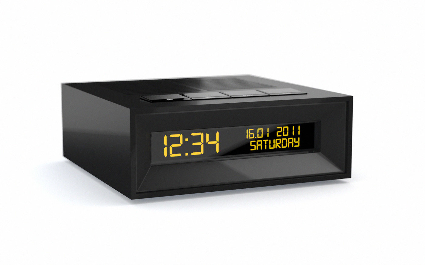 An upload by Maciej Suder on Coroflot to the project Woodie alarm clock