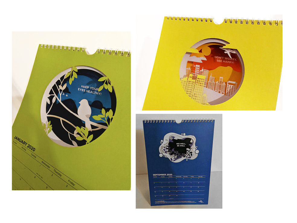 Die Cut Calendar by Carolyn Vu at