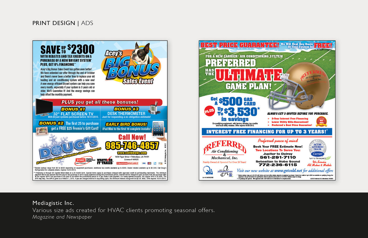 HVAC Direct Mail & Print Ads by Melissa Vitale at Coroflot.com