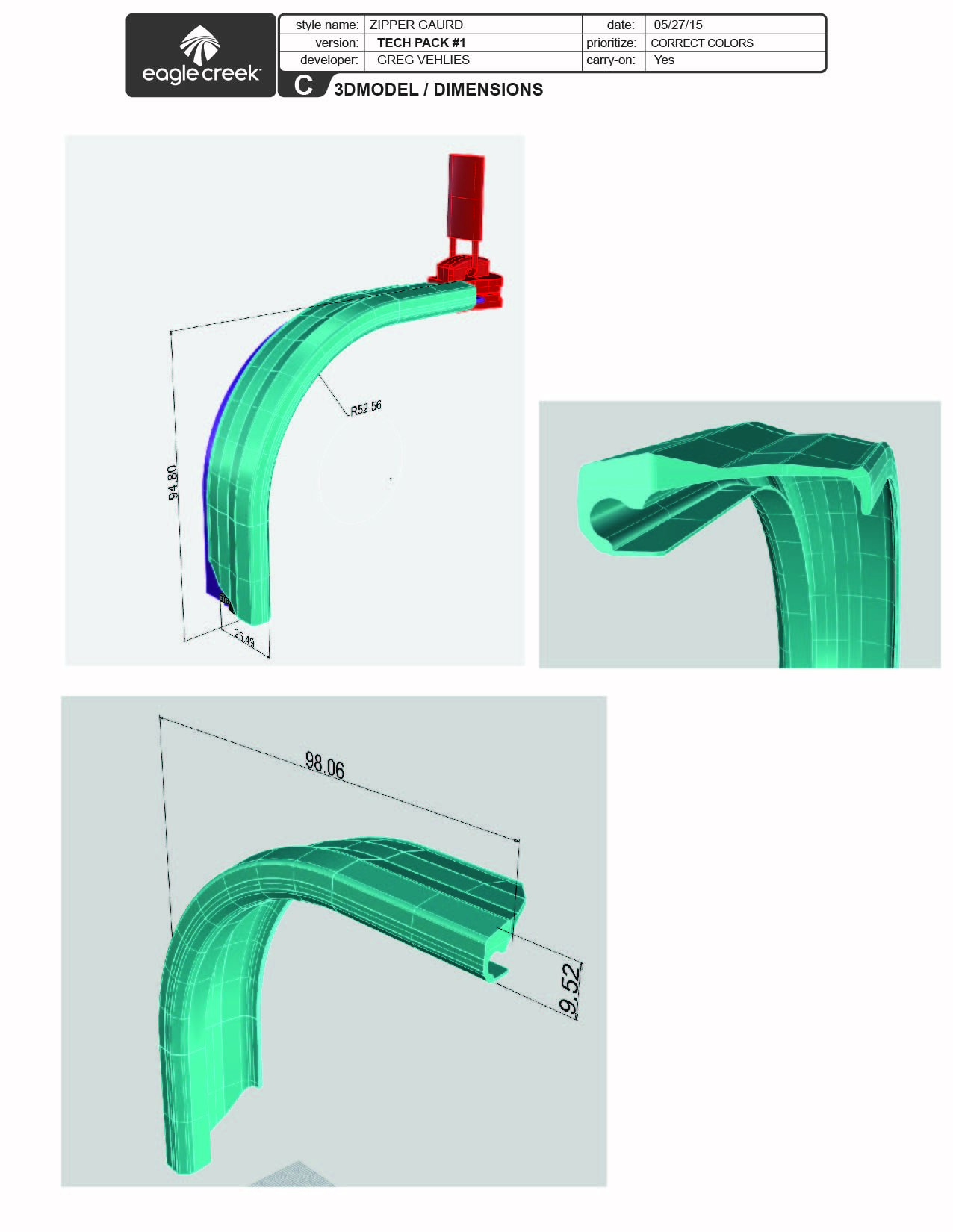 Molded Zipper Guard by Greg Vehlies at