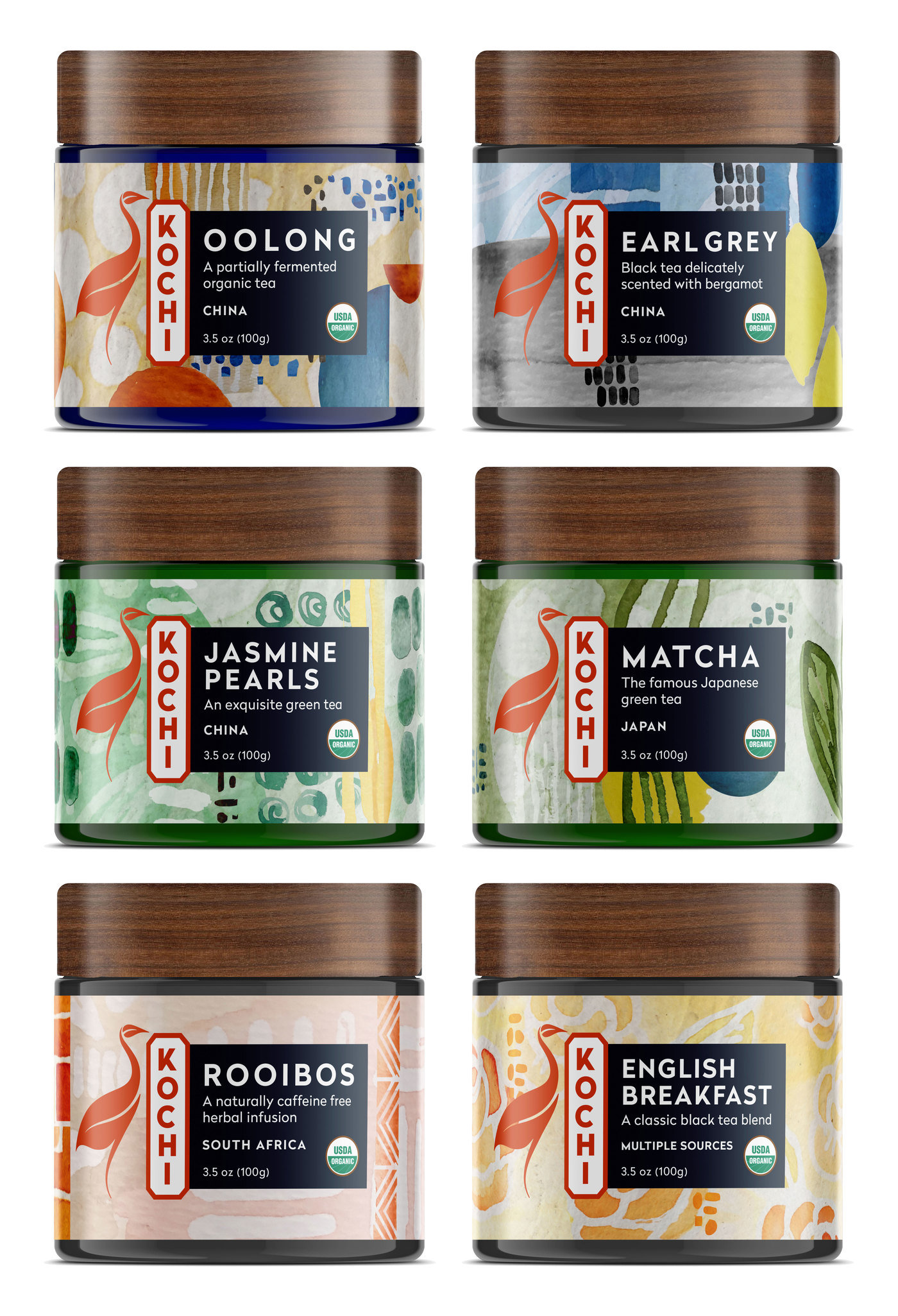 Kochi Tea Logo and Packaging by Diane Benjamin at