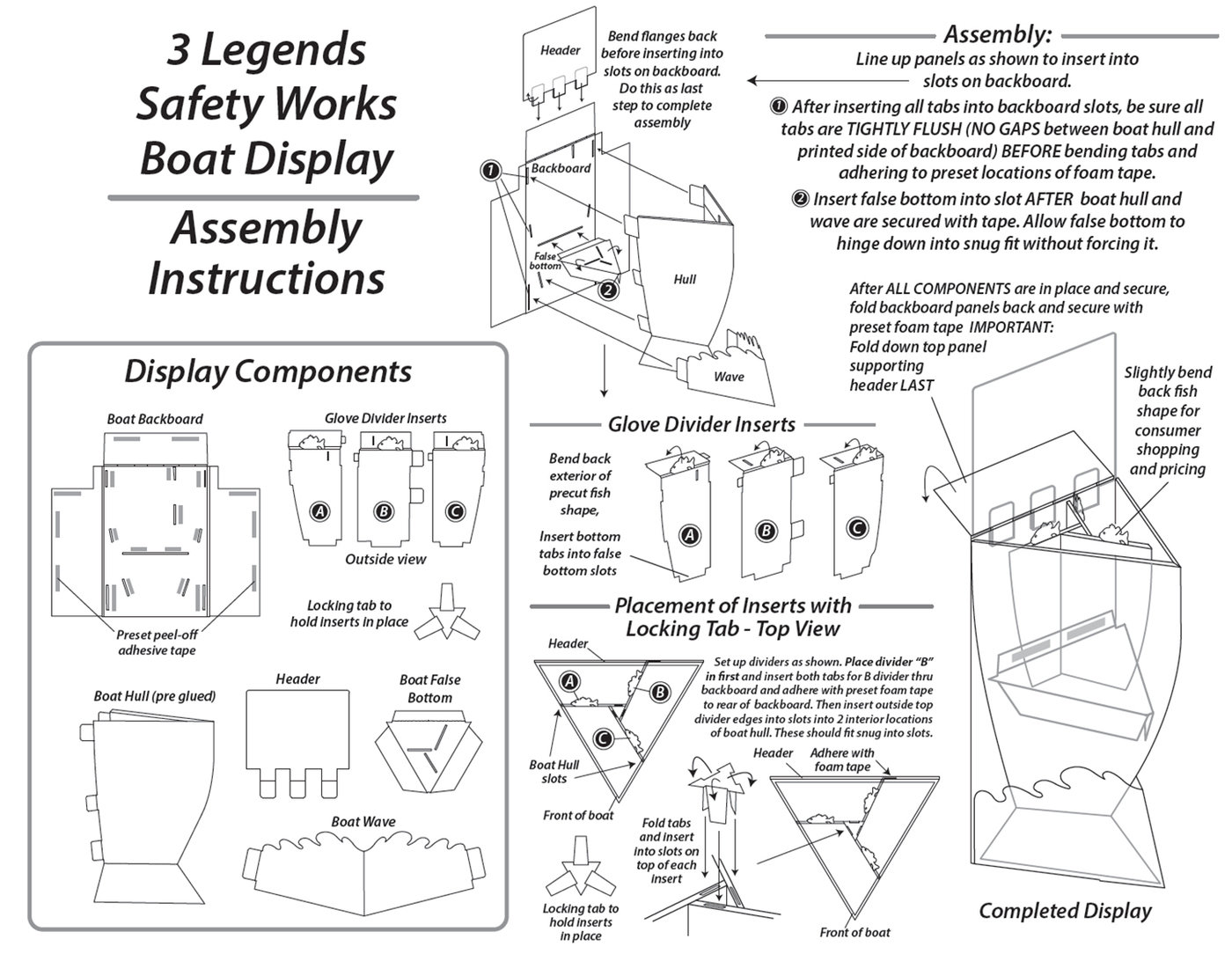 POP Display Retail Instruction Sheets by Steve Rowe at Coroflot.com