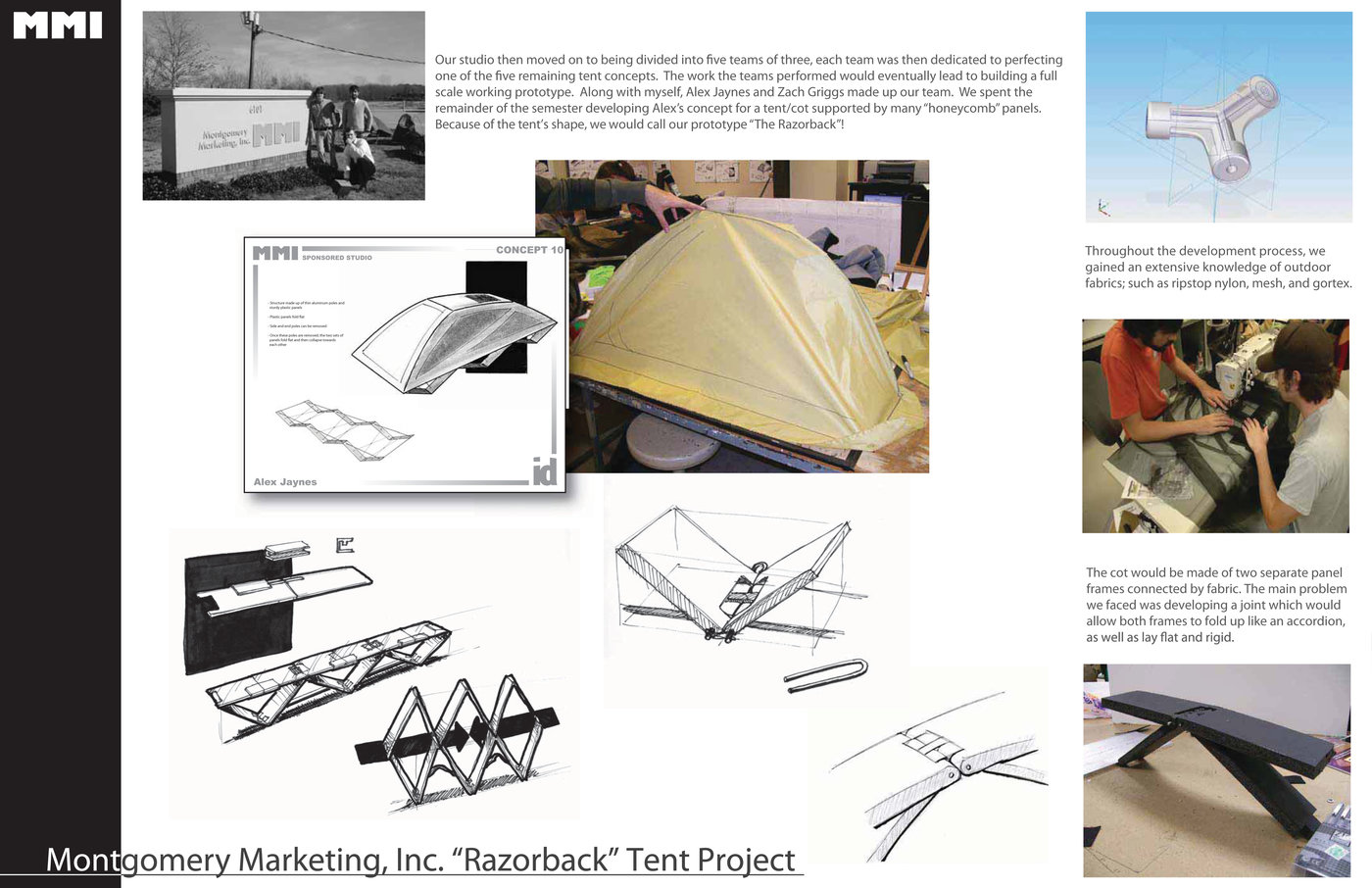 Mmi Marine Field Tent W Sleeping Cot Student Project By Lee Montgomery Marketing Inc Sponsored Studio
