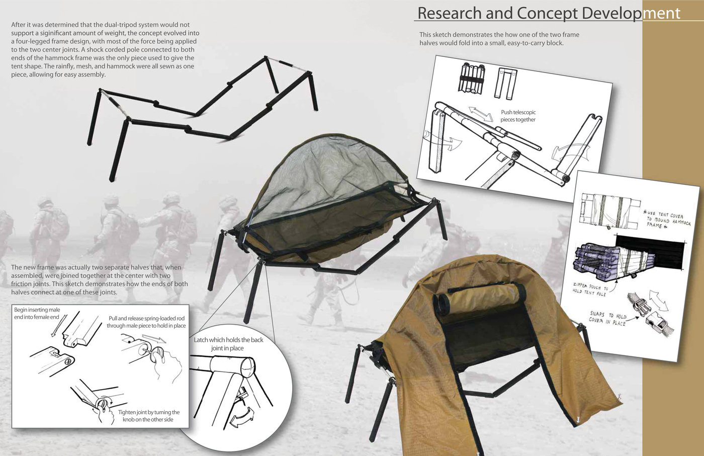 MMI Marine Field Tent w/ Sleeping Cot (Student Project) by Lee