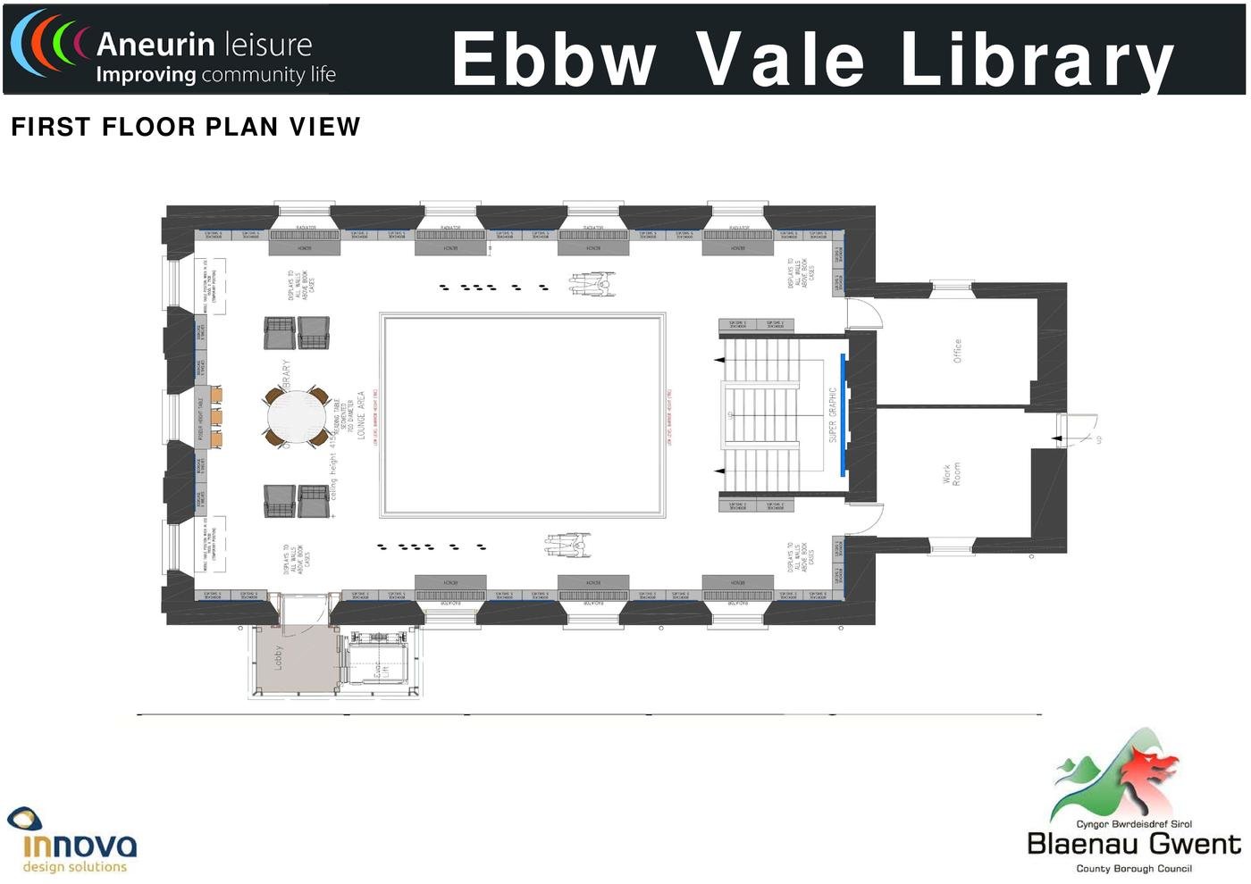 Ebbw Vale Library by Clive Walters at