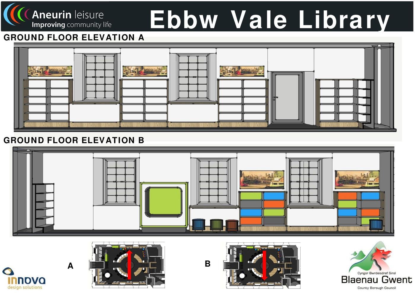 Ebbw Vale Library by Clive Walters at