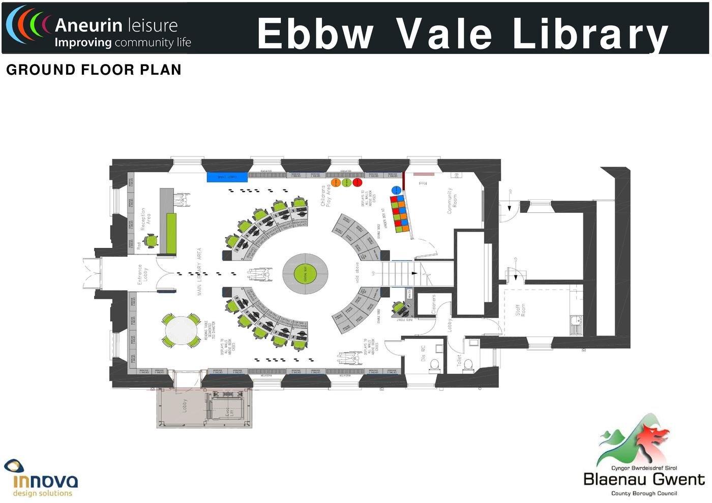 Ebbw Vale Library by Clive Walters at