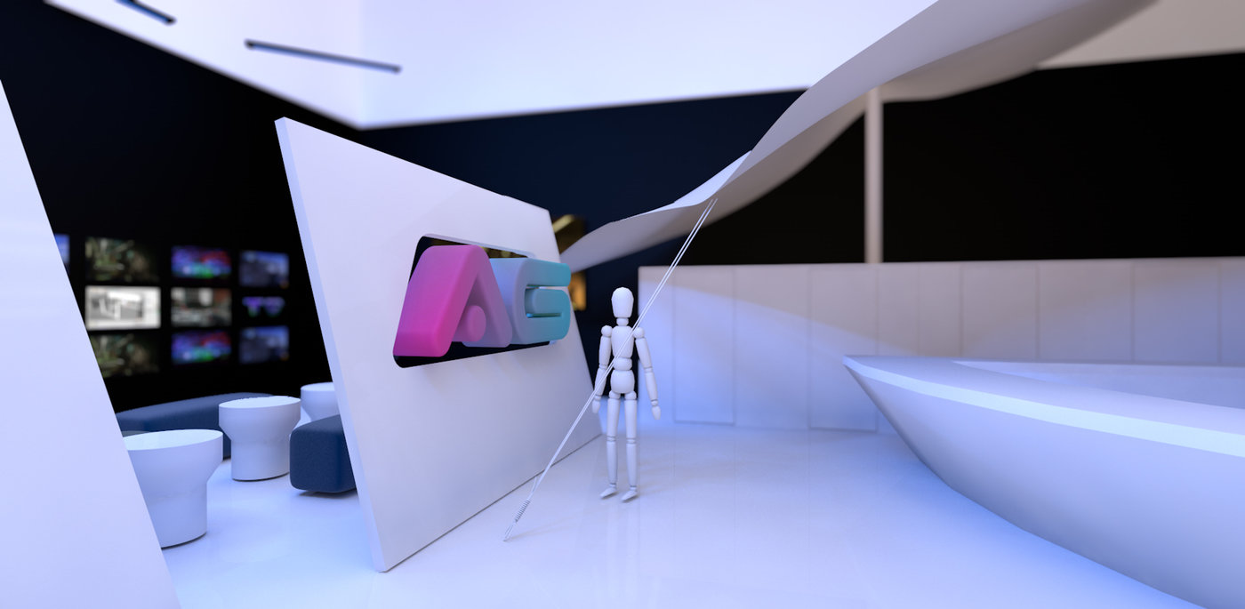 3D design, Interior design, Concept for Virtual Reality gaming lounge