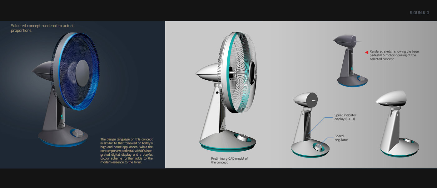 Tablefan design by Rigun K.G at