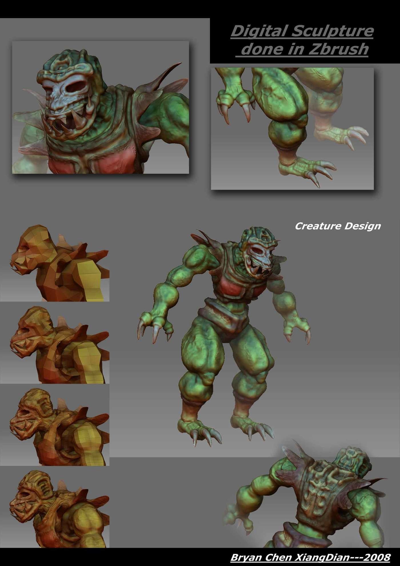 High Poly 3D Model by Chen XiangDian at Coroflot.com
