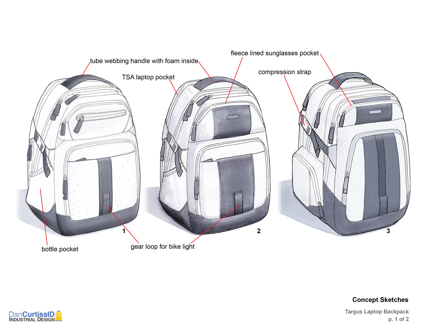 Laptop Backpack Design by Dan Curtiss at