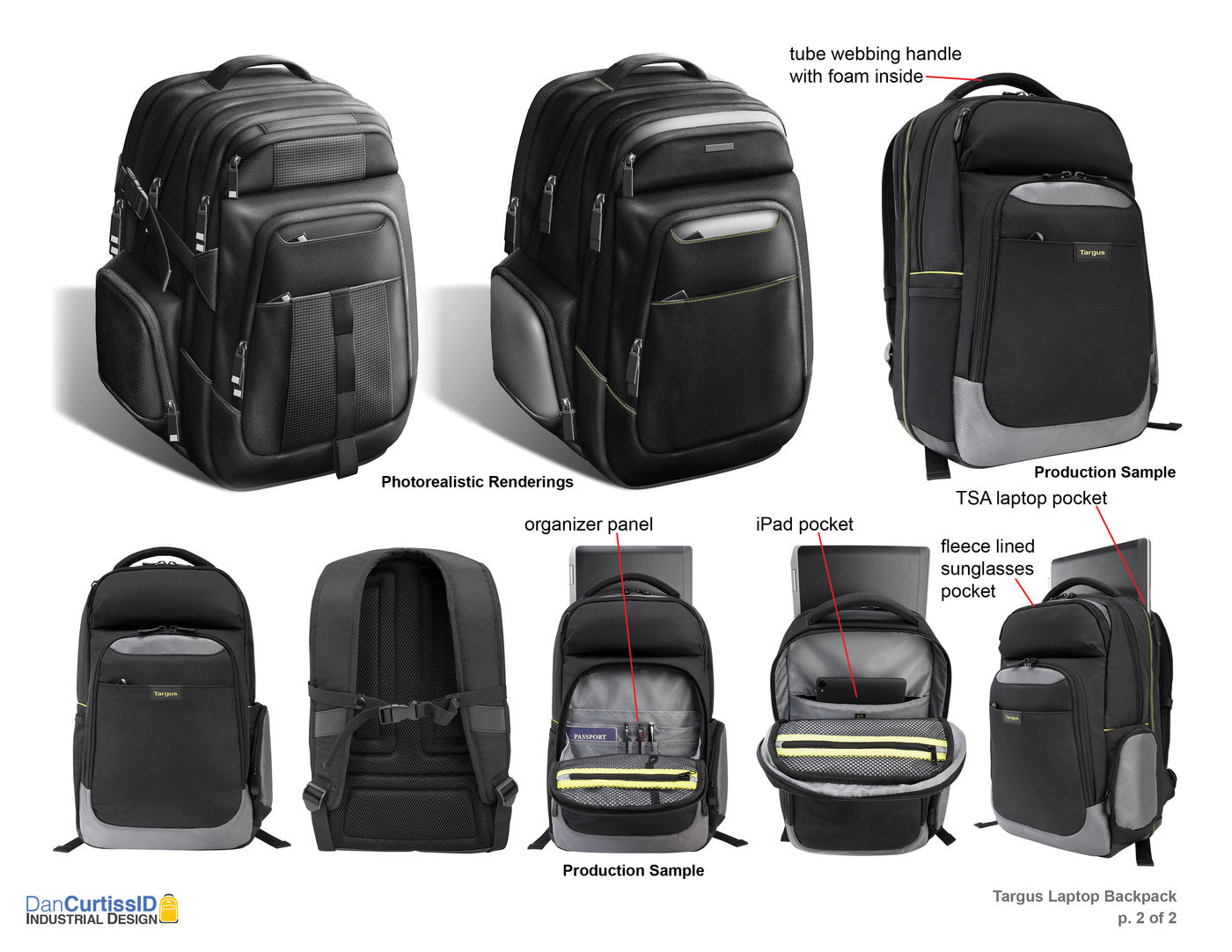 Laptop Backpack Design by Dan Curtiss at