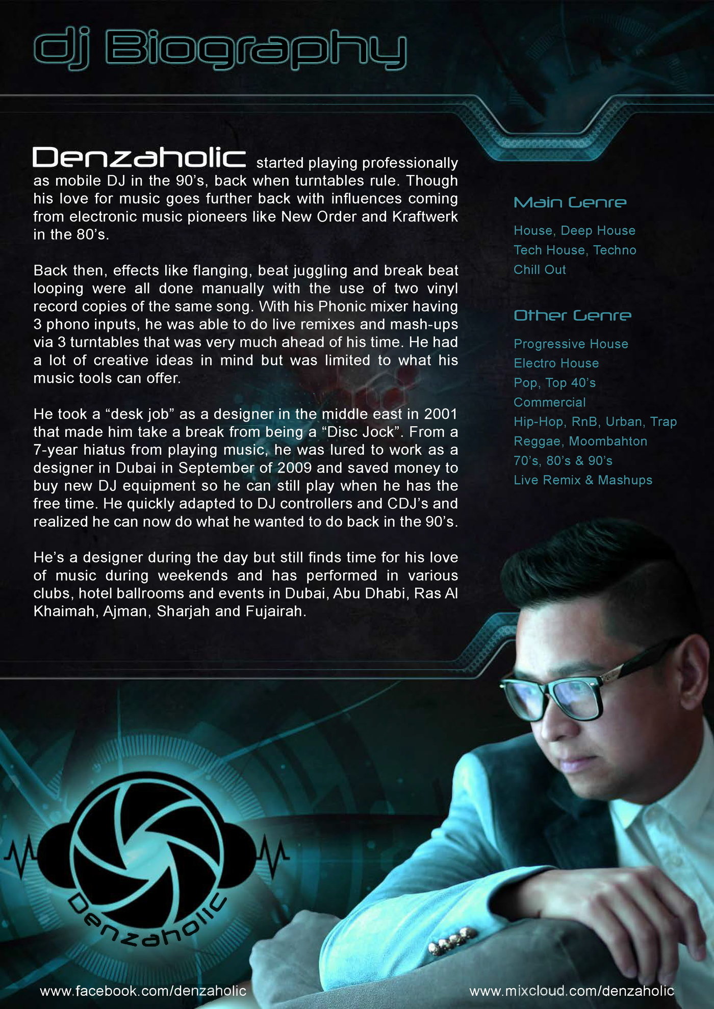 Dj Profile By Denz Cai At Coroflot Com