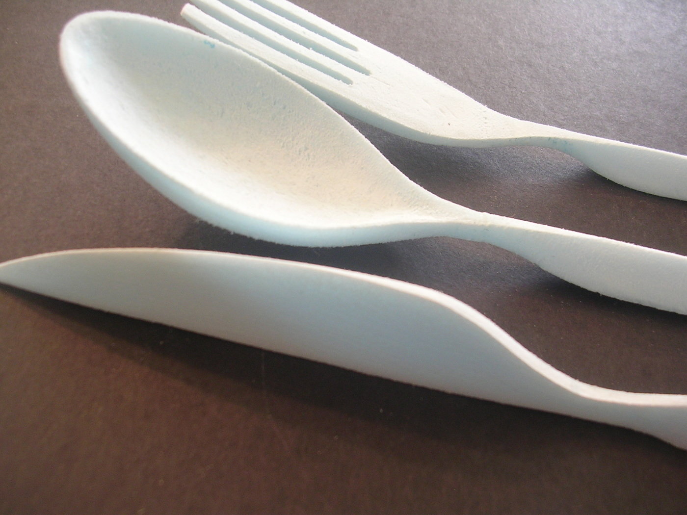 Blue Foam Cutlery Model Making Skills by Catalina Navarro at