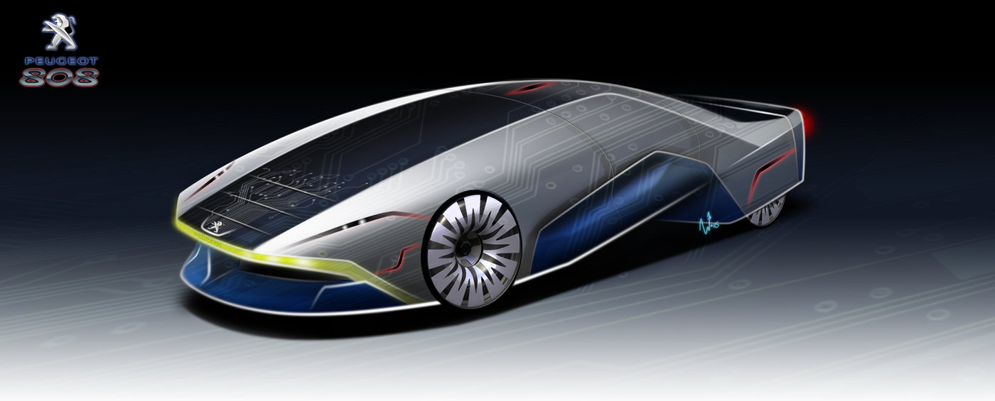 Peugeot 808 SciFi car by Niklas Wejedal at