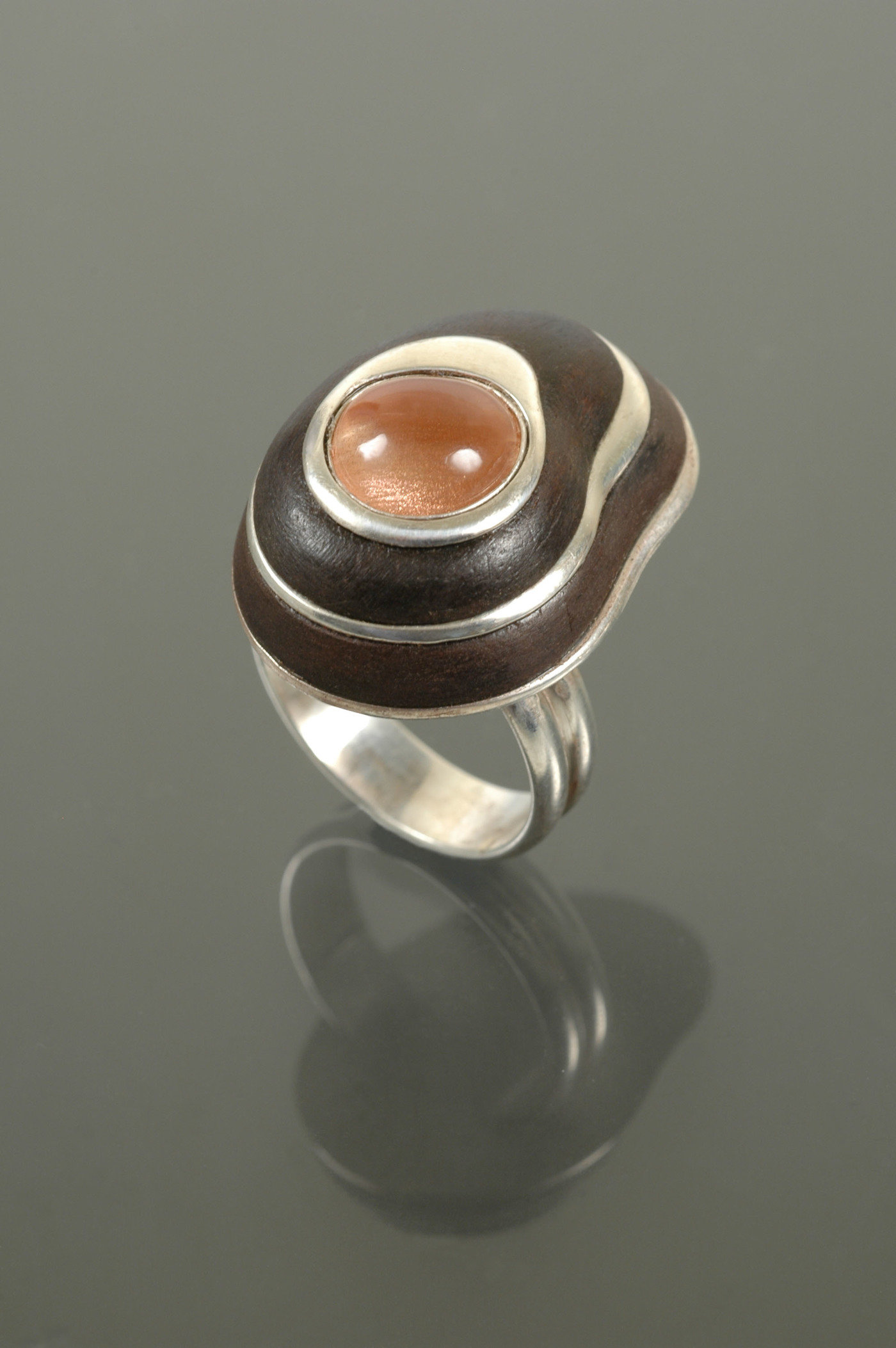 Carved Wood and Gemstone Jewelry by Whitney Dobson at