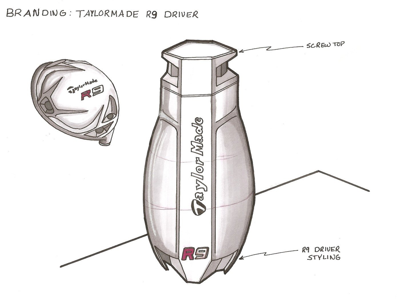 Water Bottle Design Drawings by Douglas Dell at