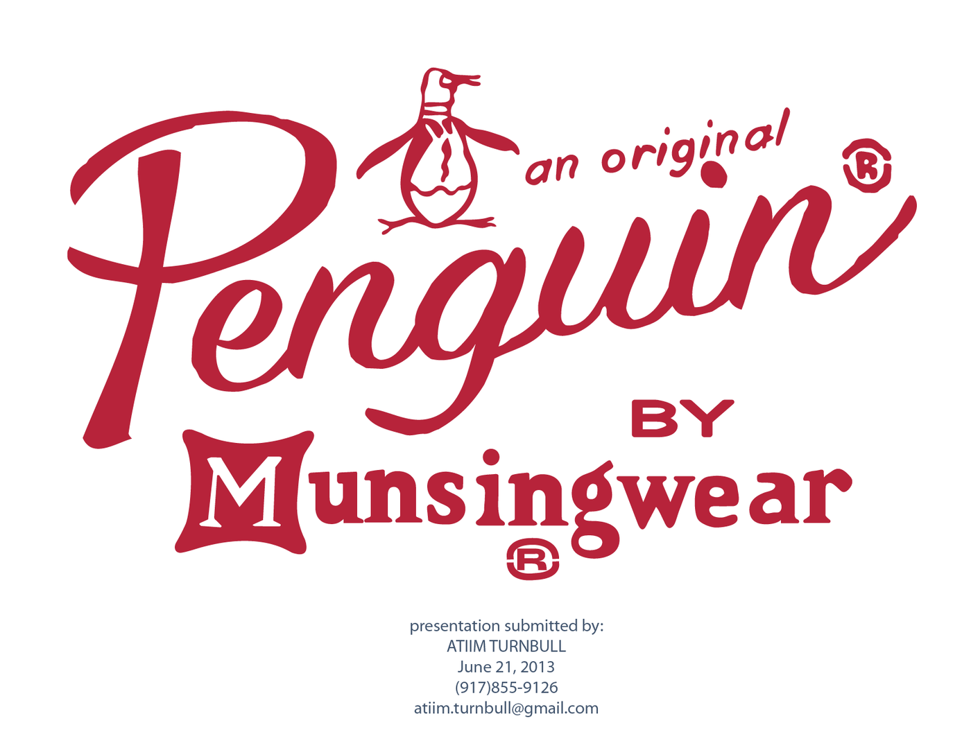 Penguin by Munsingwear by Atiim Turnbull at Coroflot.com
