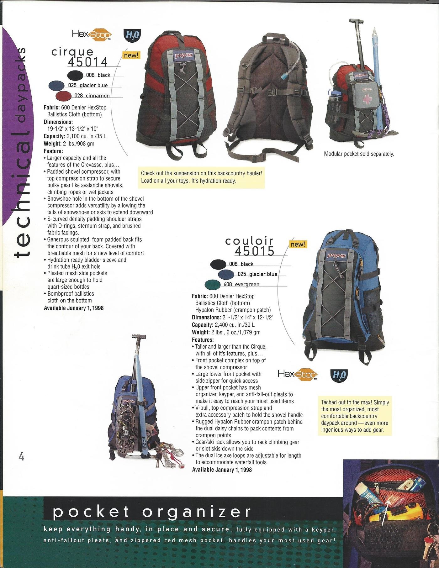JanSport Spring 1998 Back Pack Catalog by Jeff D Levis at