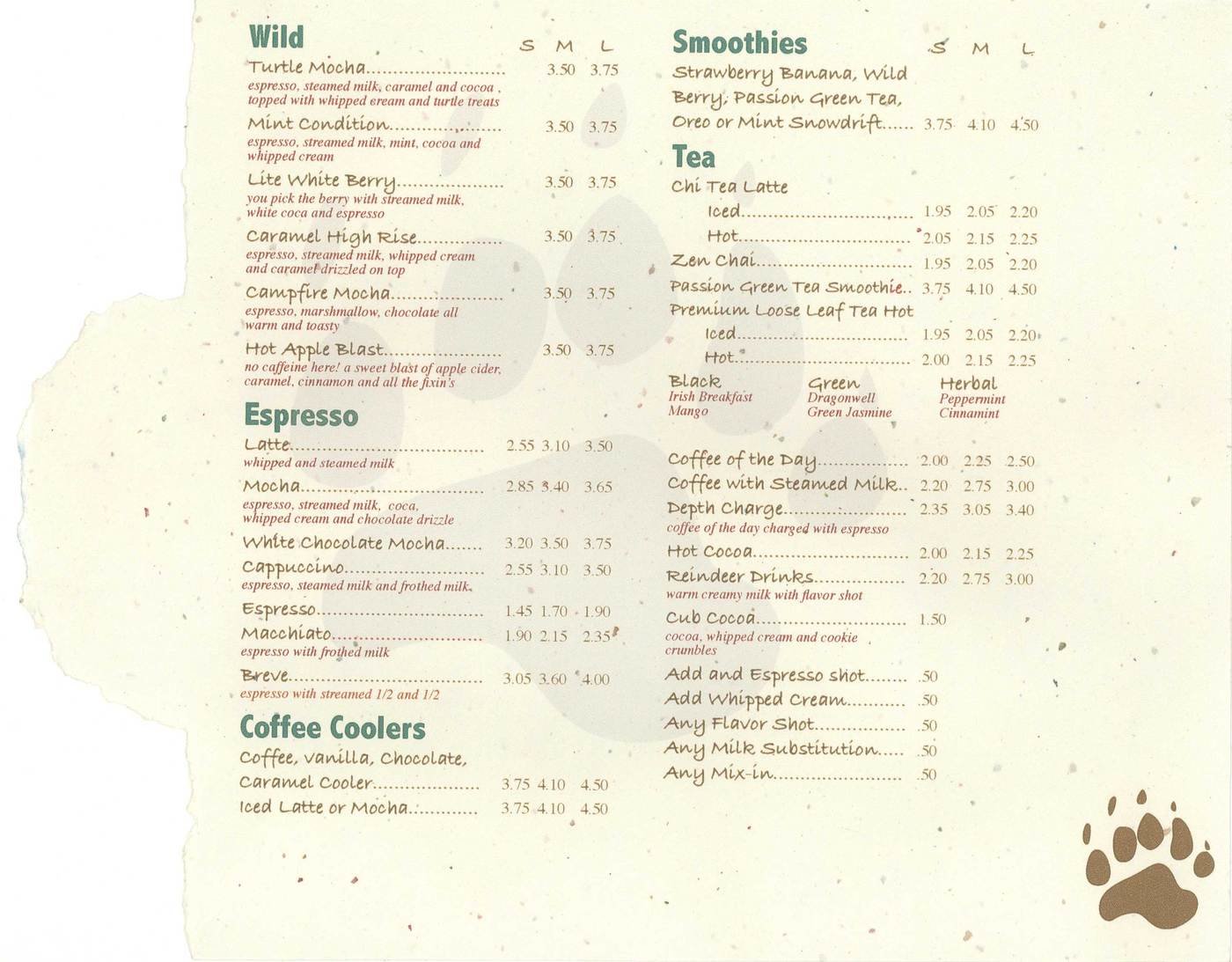 Coffee Menu by Jessica Kindred at