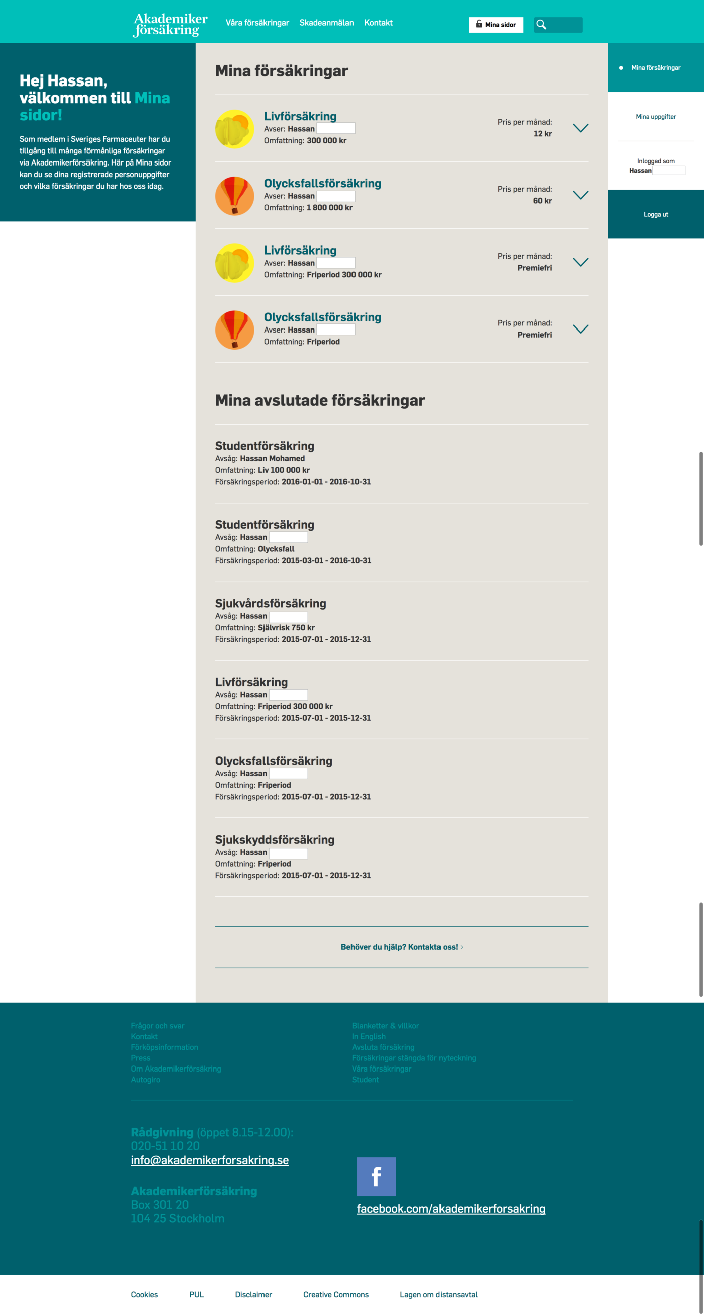 Secure sign on - Akademikerförsäkring insurances by Christian