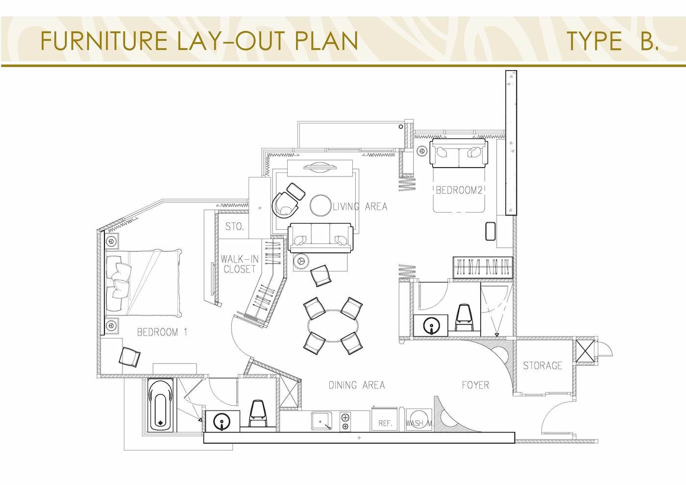Furniture Lay out Plan by Ekachai Lim at