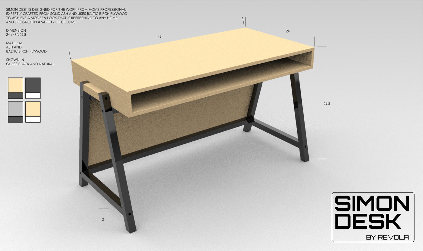 SIMON DESK by Revola by Aaron Pierce at