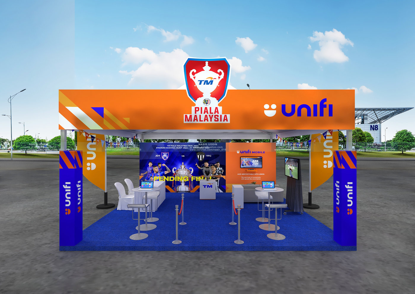 Unifi-2023_Outdoor booth by Nasir Uddin at Coroflot.com