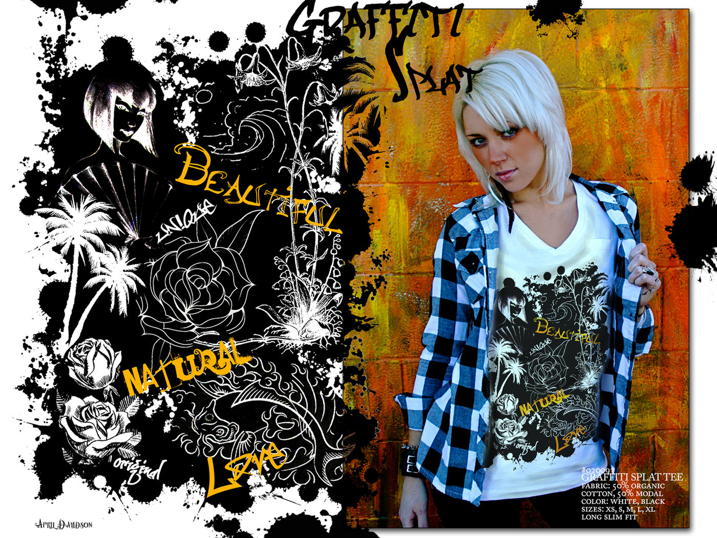 Screen printing, graphic design by April Davidson at