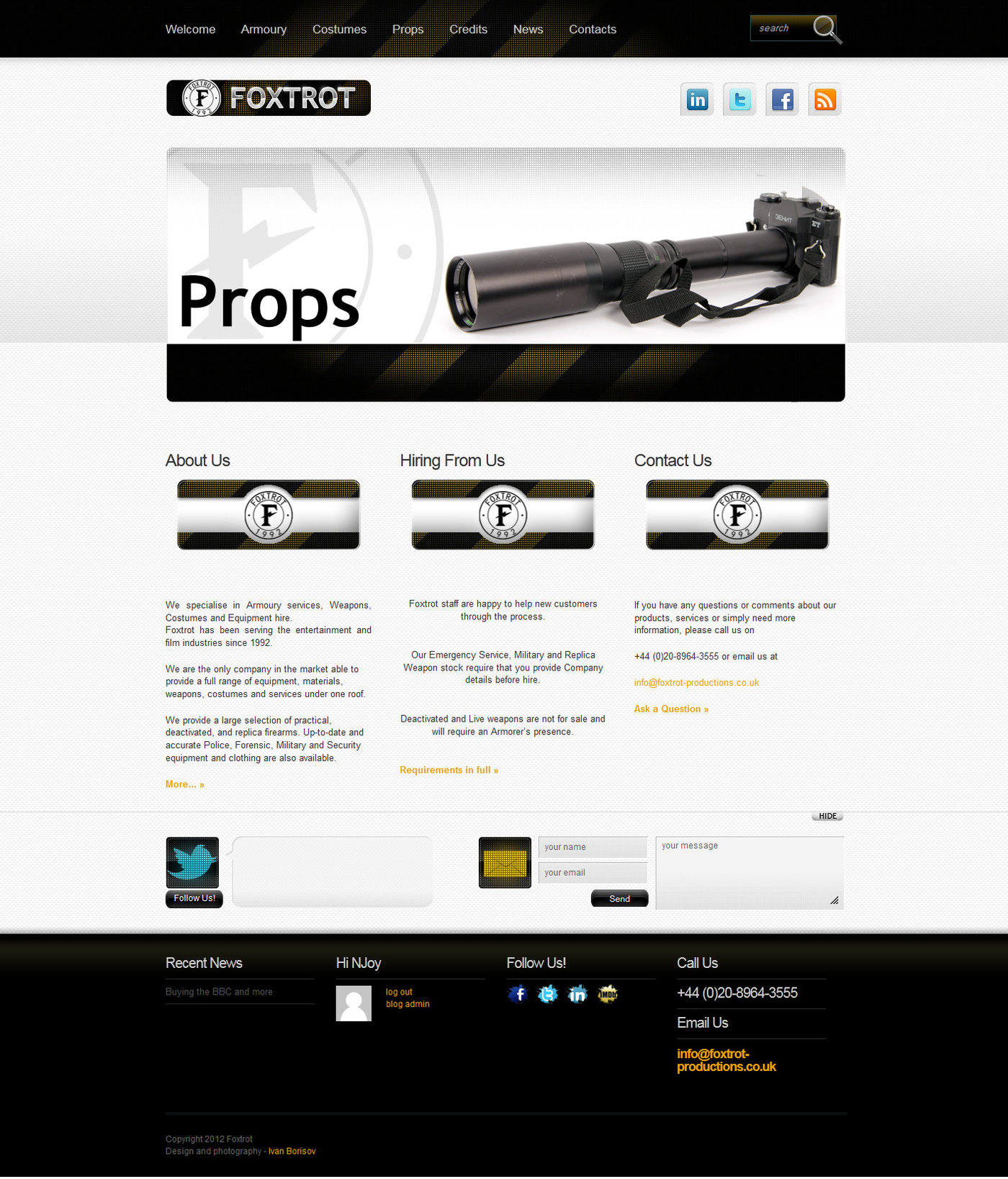 Foxtrot Productions New site by Ivan Borisov at