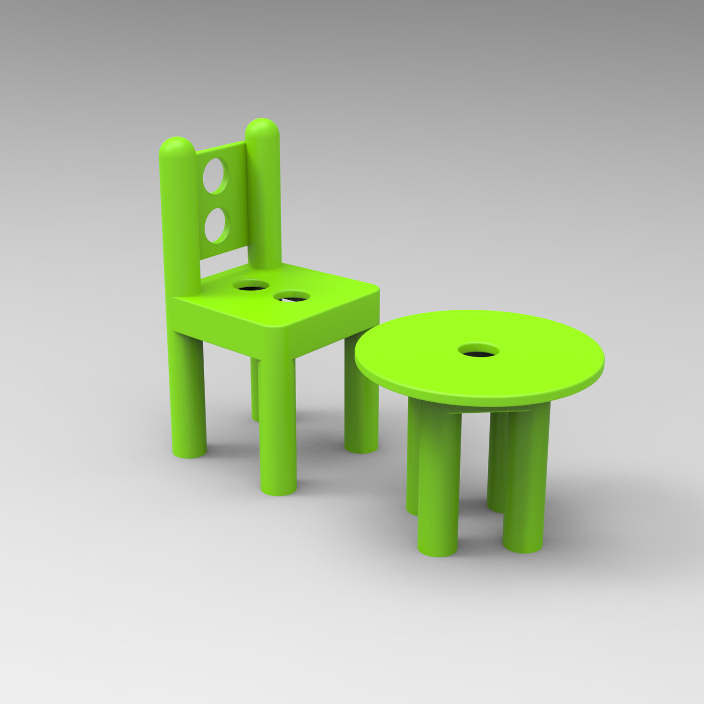 Table and Chairs by Nathan Tommer at