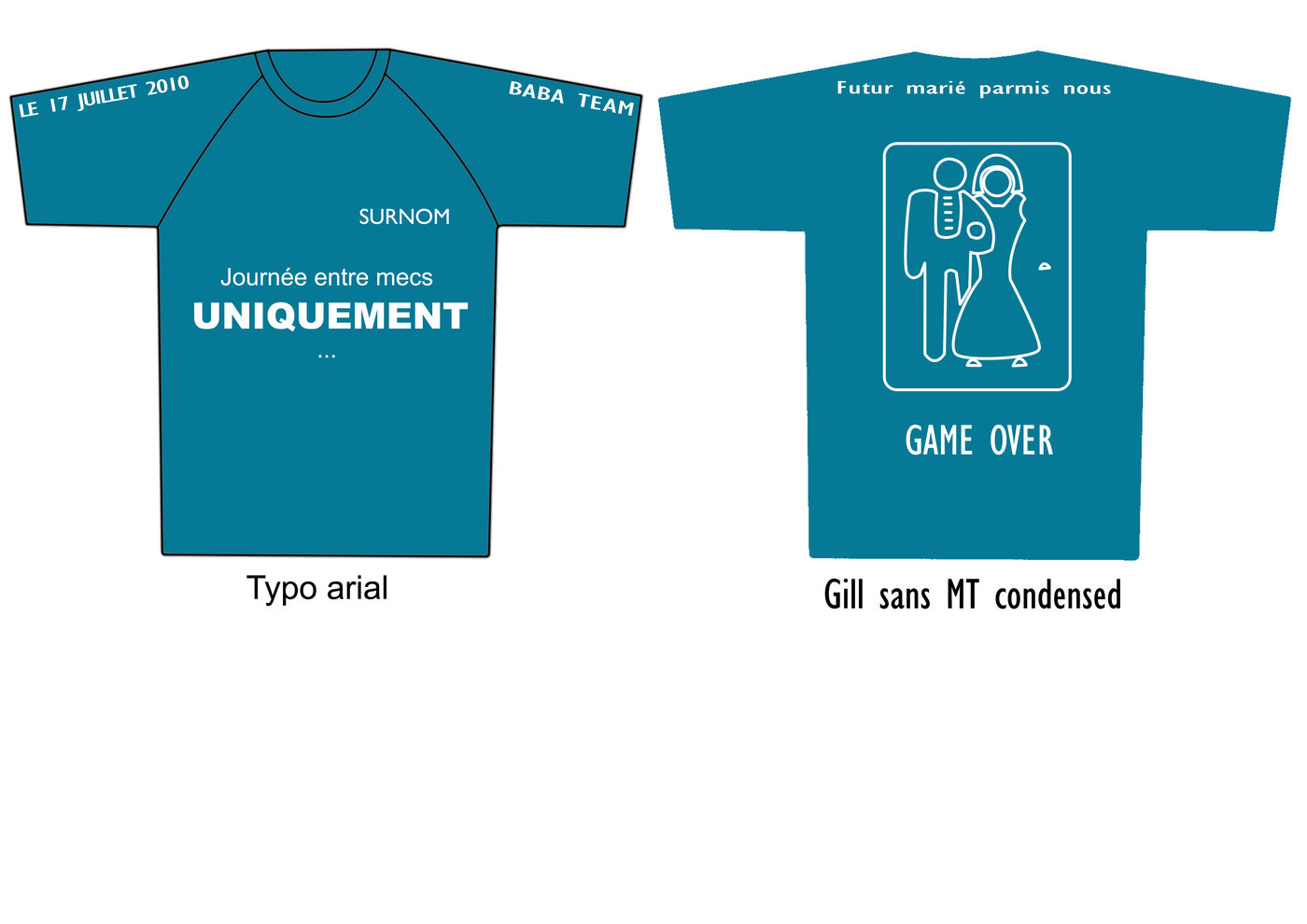 T Shirt Enterrement De Vie De Garcon Freelance, Communication by quentin deloire at Coroflot.com