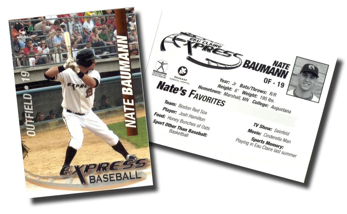 Eau Claire Express Baseball Card Design by Justin Thompson at