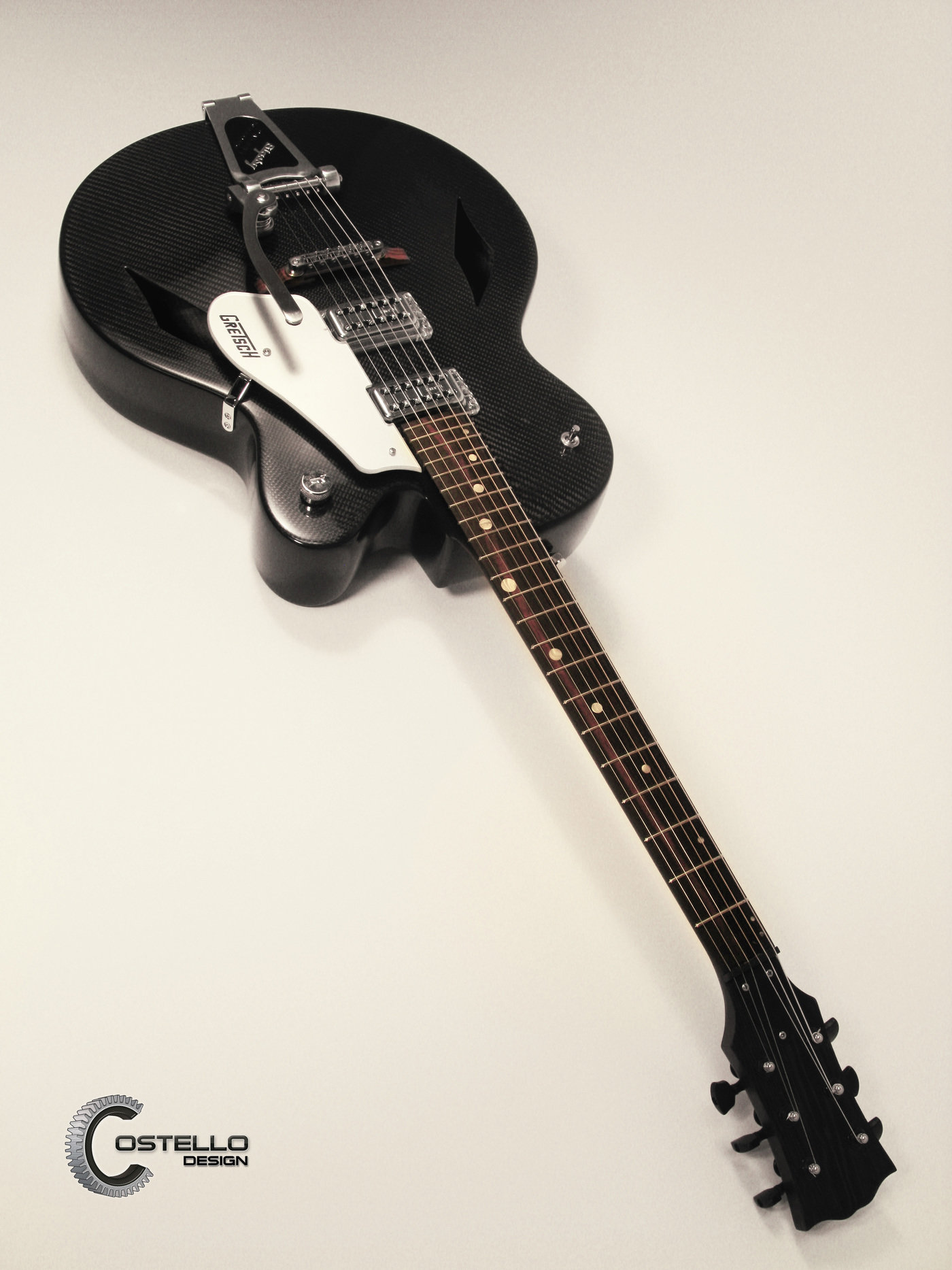 Carbon Fiber Hollowbody Guitar by Joe Costello at