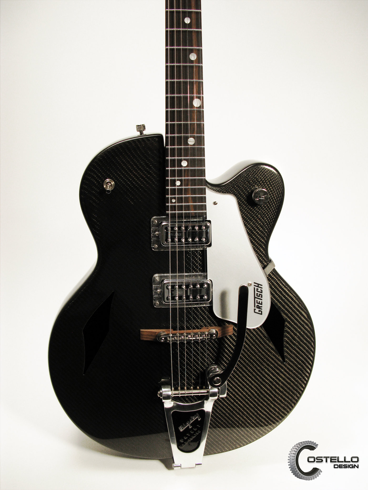 Carbon Fiber Hollowbody Guitar by Joe Costello at