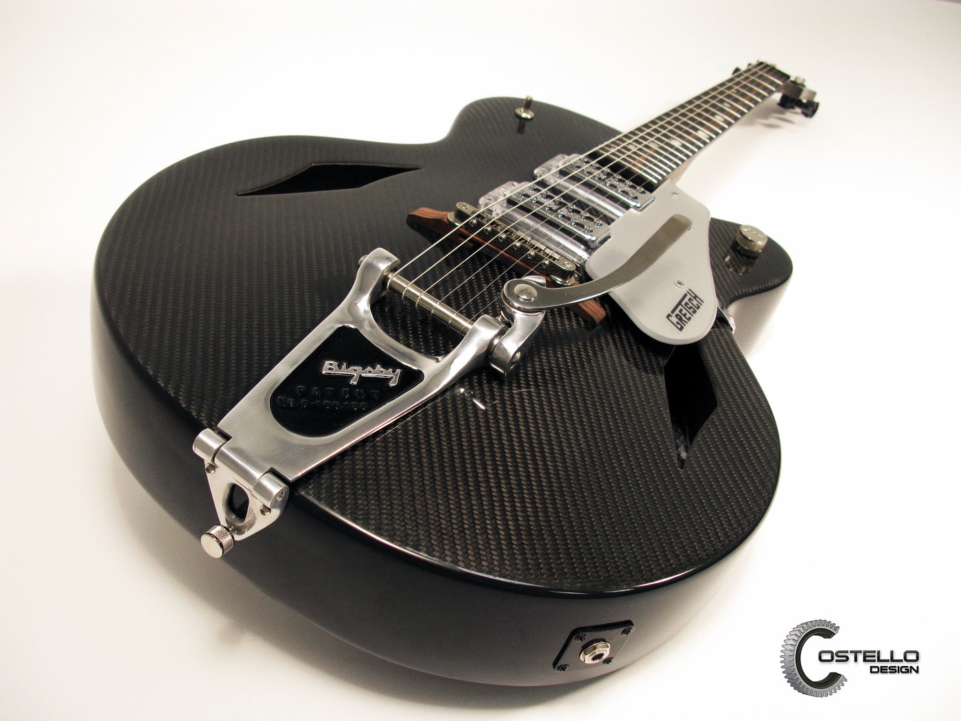Carbon Fiber Hollowbody Guitar by Joe Costello at